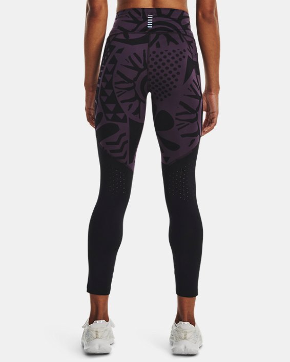 Women's UA Launch Printed Ankle Tights in Purple image number 1